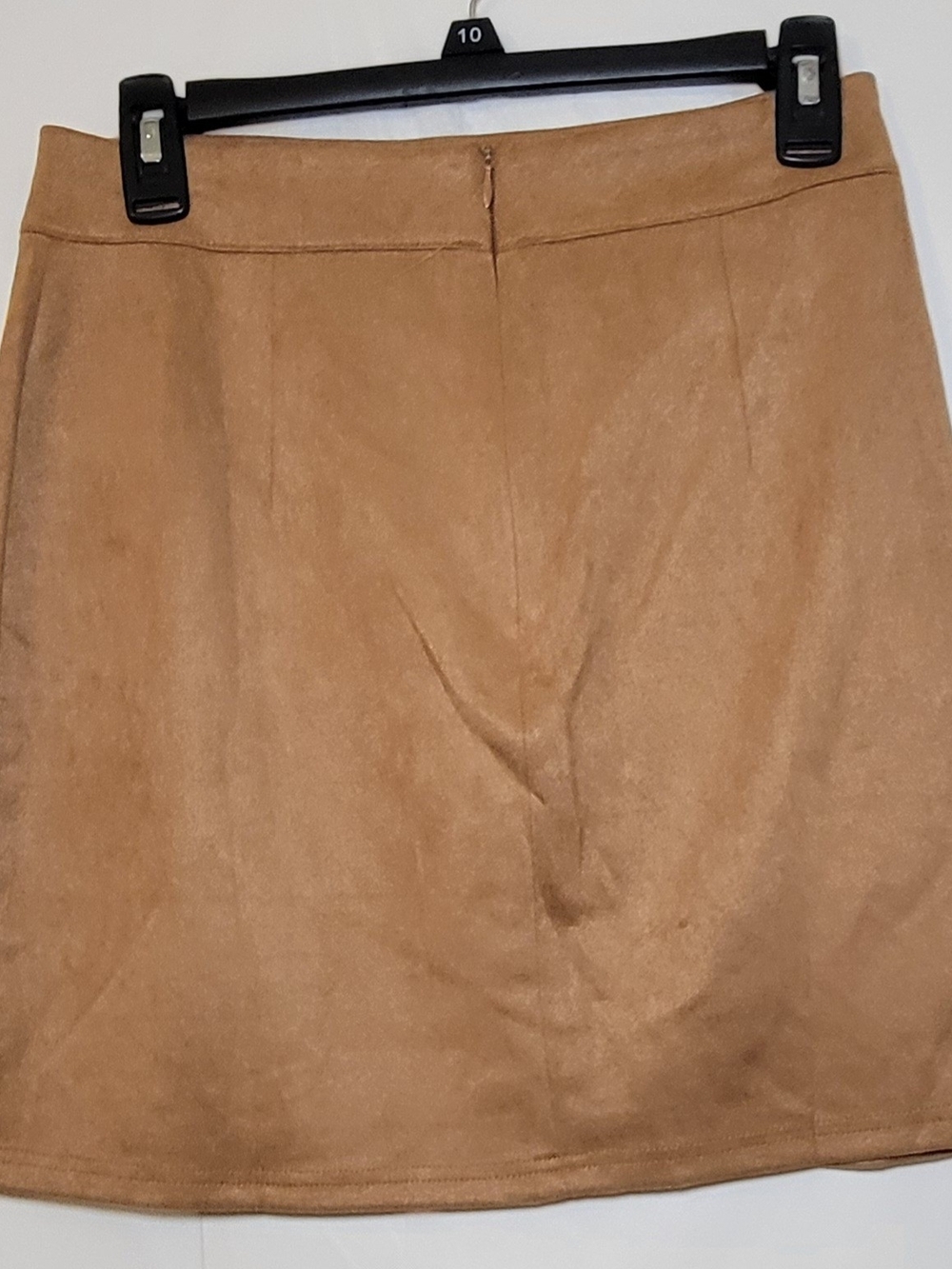 Classic Tan Suede-Look Mini Skirt - Picture 2 of 3